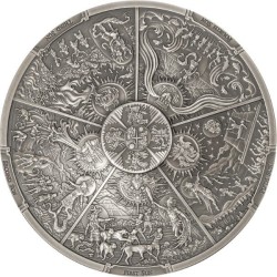 3 oz Aztec Five Suns 2022 Antique