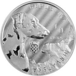 1 oz Dalmatin Dog Chorvatsko 2021 BU + CoA