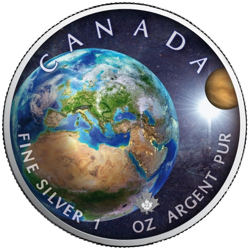 1 oz Maple Leaf Our solar system Earth 2022 (4.)