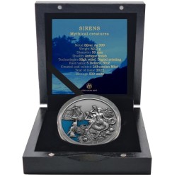 2 oz SIRENS Mythical Creatures 2022 Ag High Relief