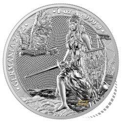 stříbrná mince 1 oz Germania 2022 BU + CoA