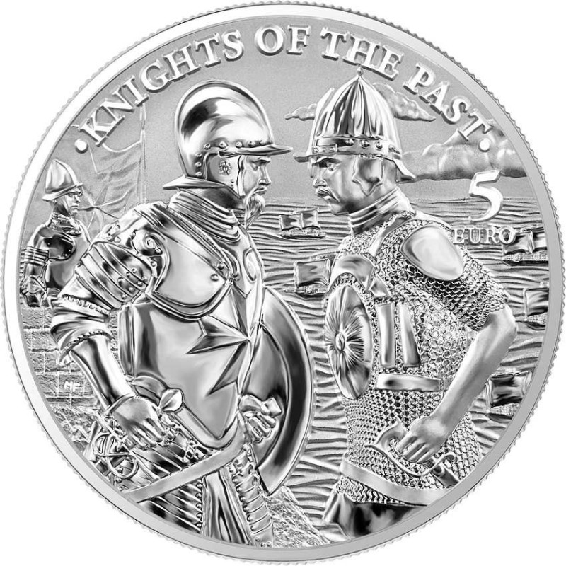 1 oz 5 EURO Knights of the Past 2022 Malta (2.) .9999Ag