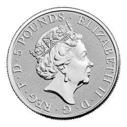 stříbrná mince Alžběty II 2 oz Queen´s beast Beaufort 2019