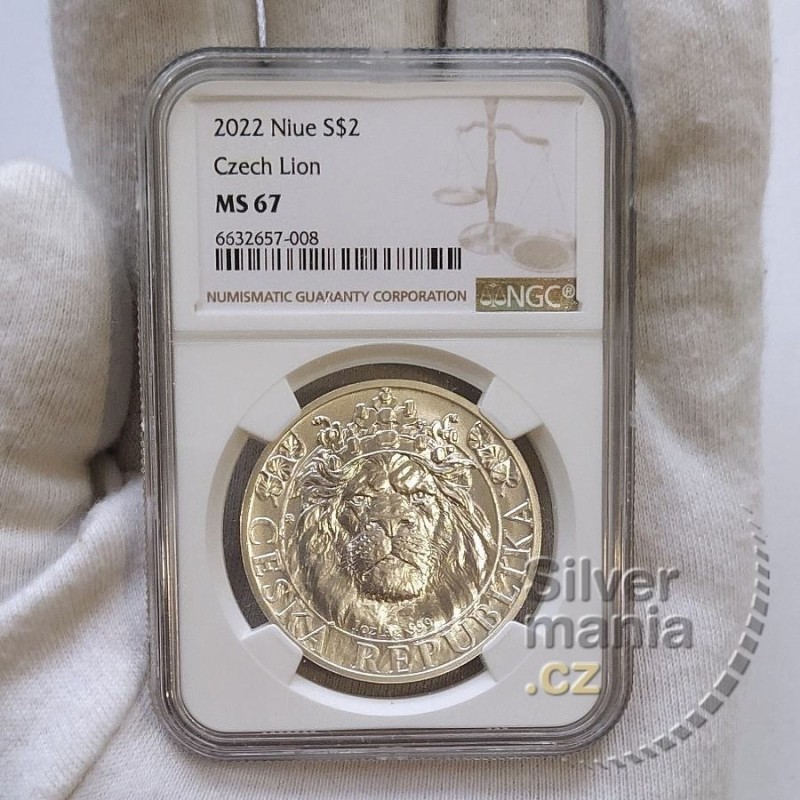 1 oz Český lev 2022 NGC MS67 + dárek