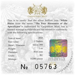 1 oz White Horse Four Horsemen of the Apocalypse 2023 s certifikátem