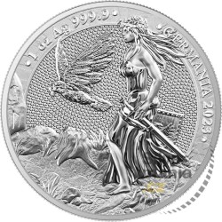 stříbrná mince 1 oz Germania 2023 BU + CoA