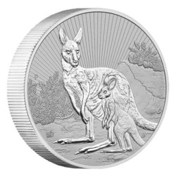 2 oz Klokan a mládě (Kangaroo and Baby) 2023 Piedfort Perth Mint (6.)