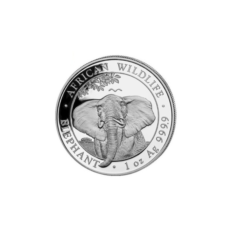 stříbrná mince 1 oz African Wildlife Somalia Elephant 2021 BU