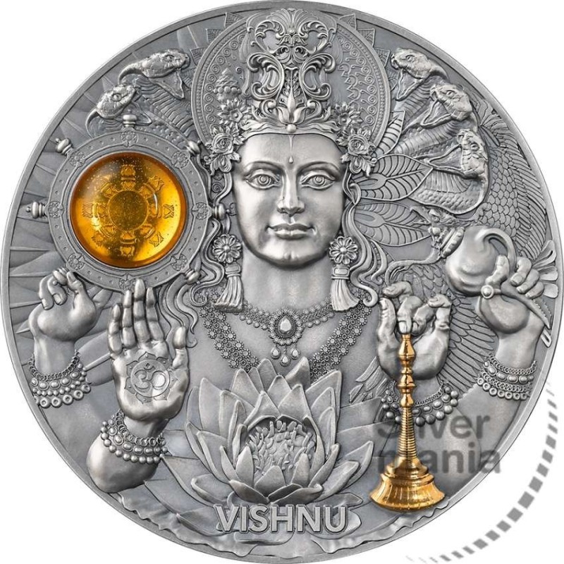 3 oz Vishnu Divine Faces of the Sun 2023 Antique + HR