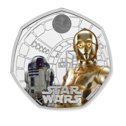 R2-D2 a C-3PO 7,4 g PROOF coloured 2023